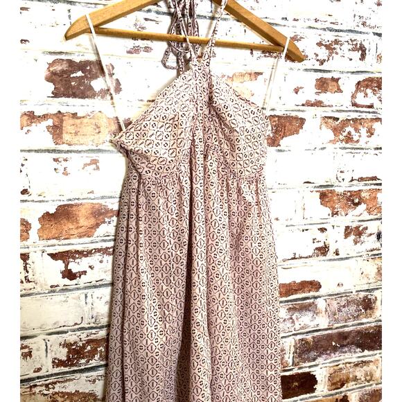 Madewell Pure Silk Geometric Print Halter Dress - Picture 9 of 12